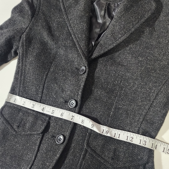 Elegant Black Women's Wool Blend Blazer US1 - Picture 3 of 6